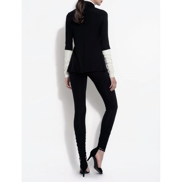 NEW DEVINTO danute jersey colorblock tee in black/white - Picture 3 of 4